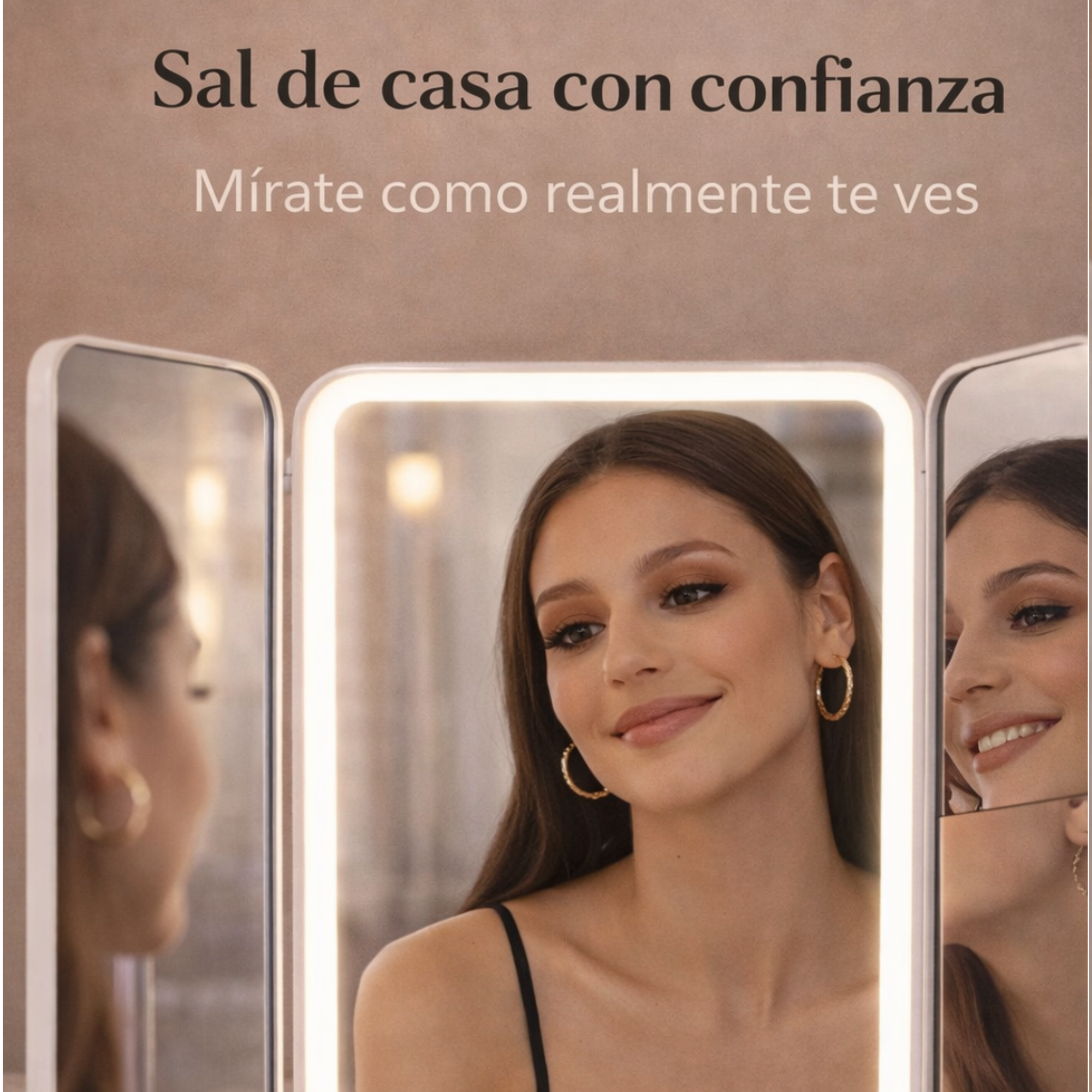 Espejo de Maquillaje LED con Aumento Profesional